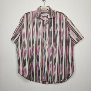 Vintage 70s 90s Mercedes Enro Western Rockabilly Rat Pack Button Shirt Aztec